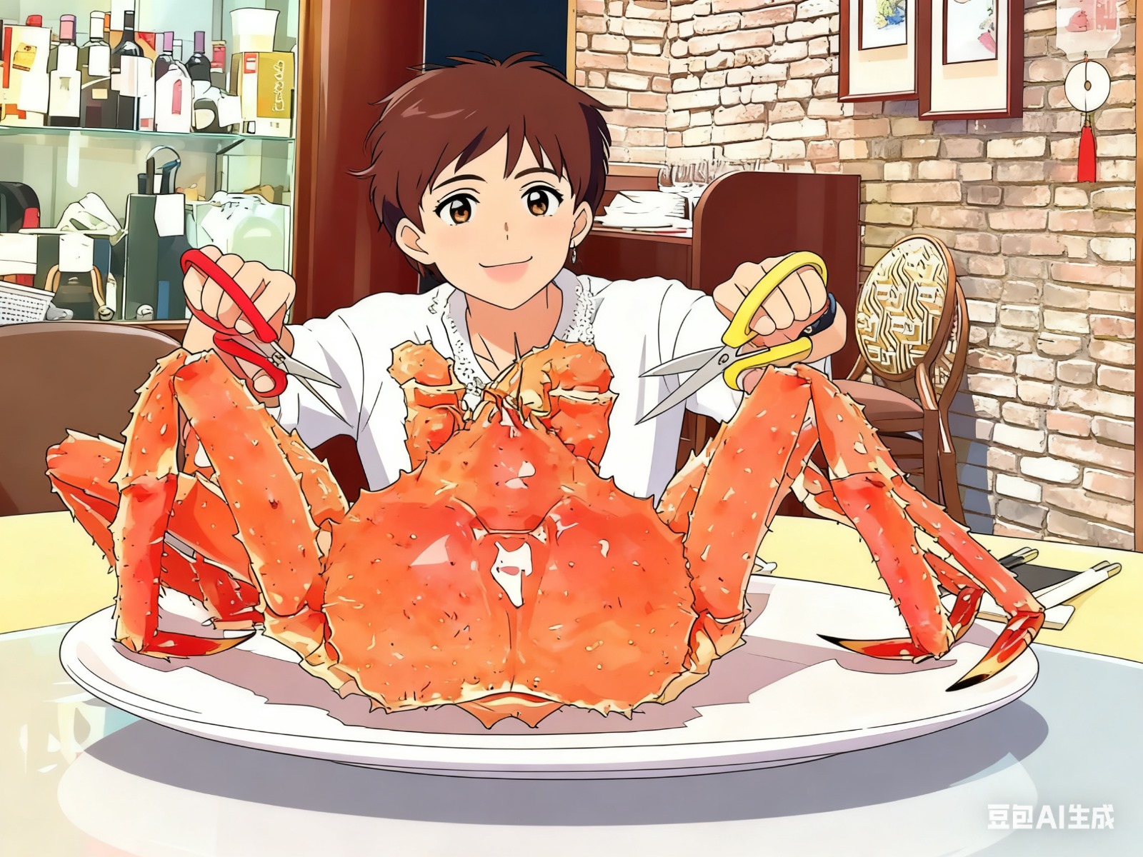 Anime Boy King Crab Feast